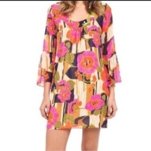 Trina Turk Pink and Orange Floral Dress